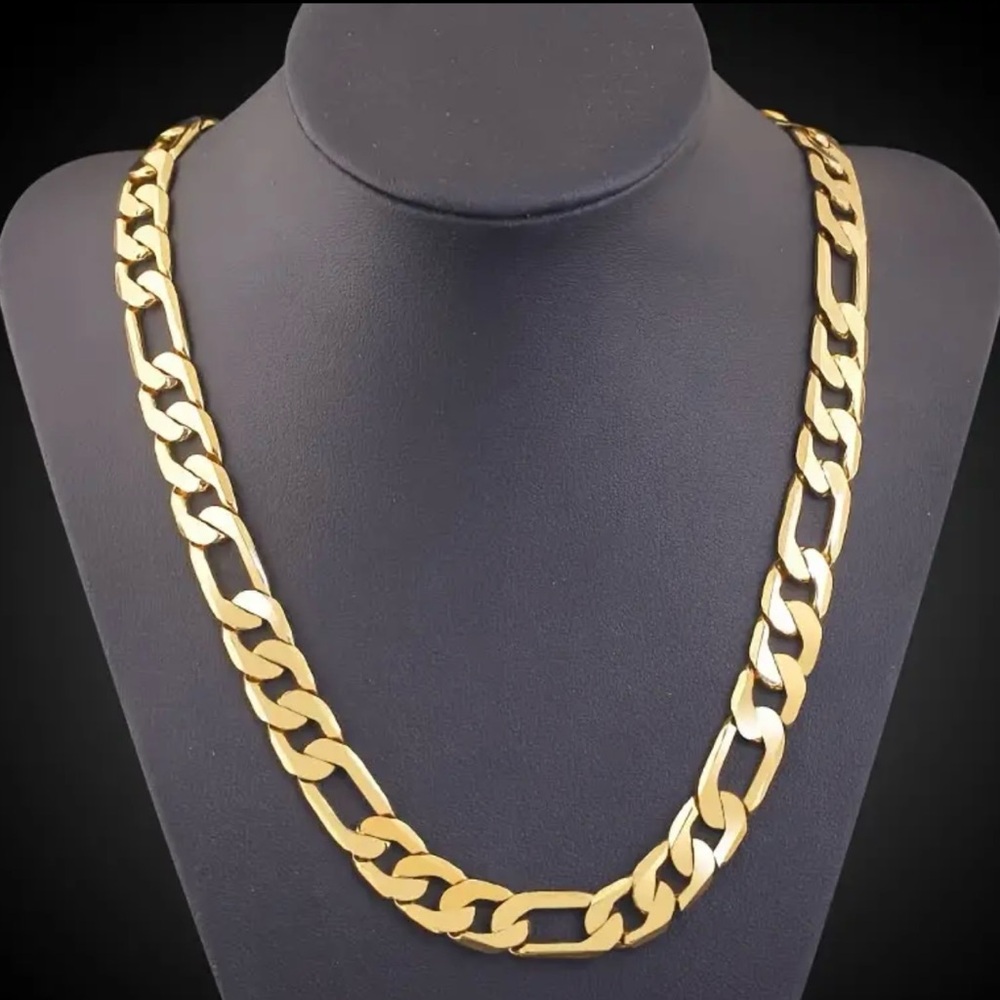 Men’s 18k Fígaro Gold Plated Chain 20”/8mm